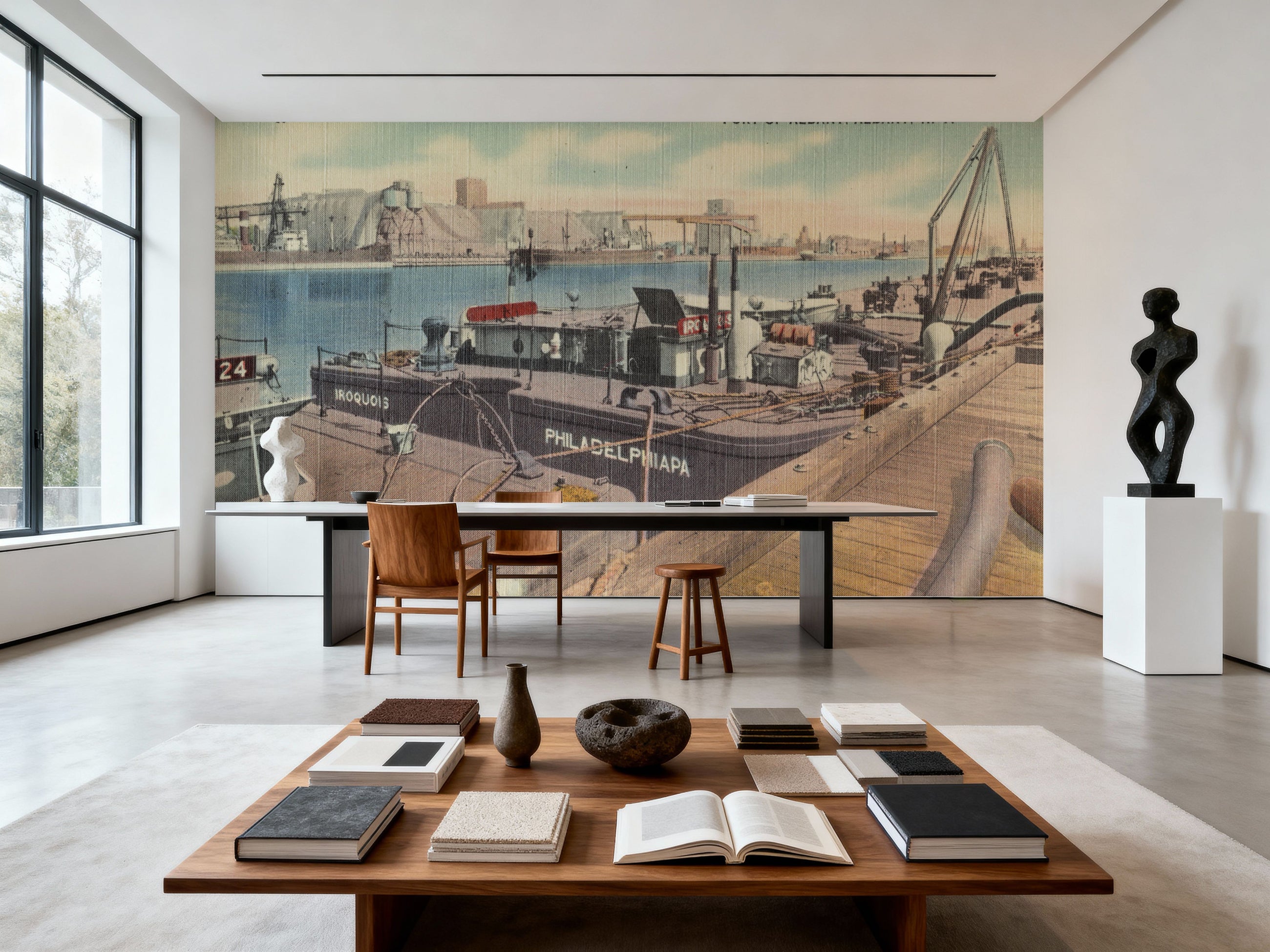 Greetings From Port of Albany Mural Wallpaper