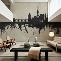 Prague (Praha) Czech Republic Skyline Concrete Mural Wallpaper - room preview 06