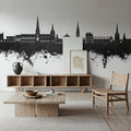 Lichfield England Skyline Black & White Mural Wallpaper - room preview 06