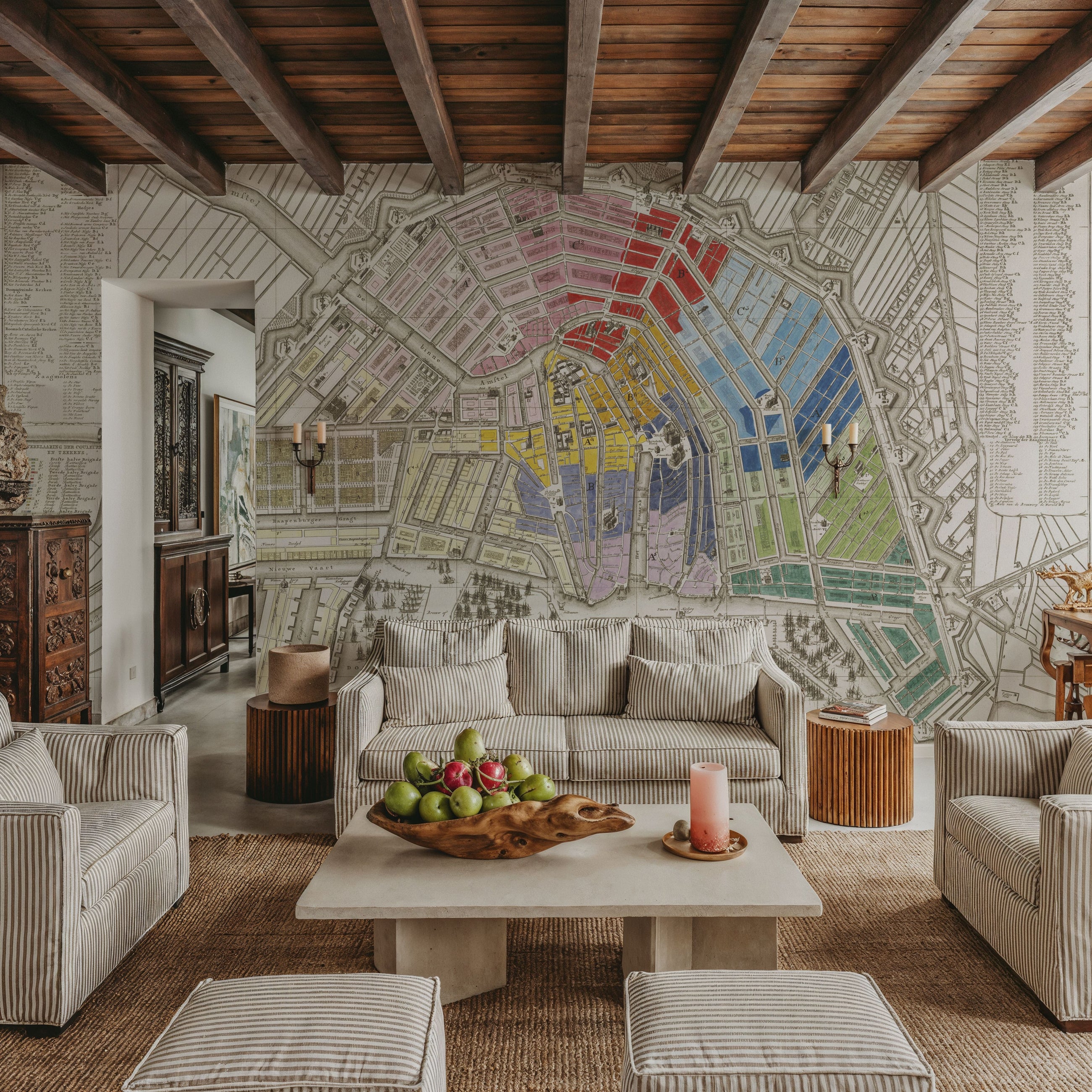 Vintage Amsterdam Map (1795) Mural Wallpaper