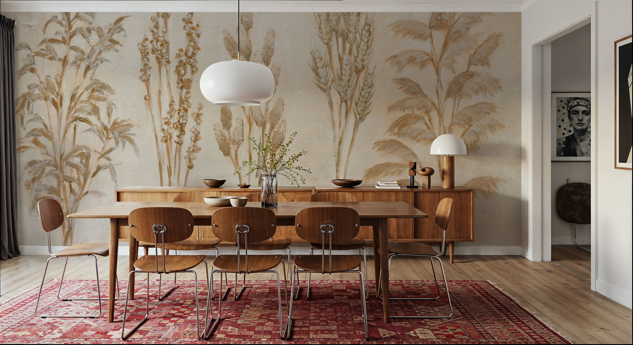 Amber Grains Mural Wallpaper
