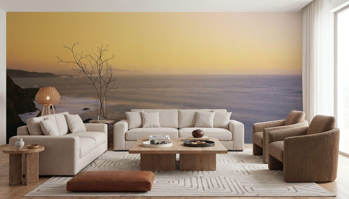 Sunset Lighthouse Haven Mural Wallpaper - room preview 06