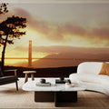 Golden Sunset Bridge Mural Wallpaper - room preview 06