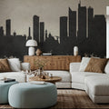 Manila Philippines Skyline Concrete Mural Wallpaper - room preview 06
