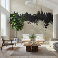 Lausanne Switzerland Skyline Concrete Mural Wallpaper - room preview 06