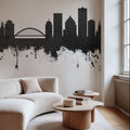 Rochester New York Skyline Black & White Mural Wallpaper - room preview 06