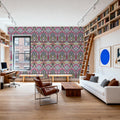 Floral Art Deco Aura, Pink Pop Mural Wallpaper - room preview 06