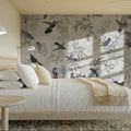 Birds Everywhere Green Mural Wallpaper - room preview 06