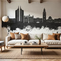 Murcia Spain Skyline Black & White Mural Wallpaper - room preview 06