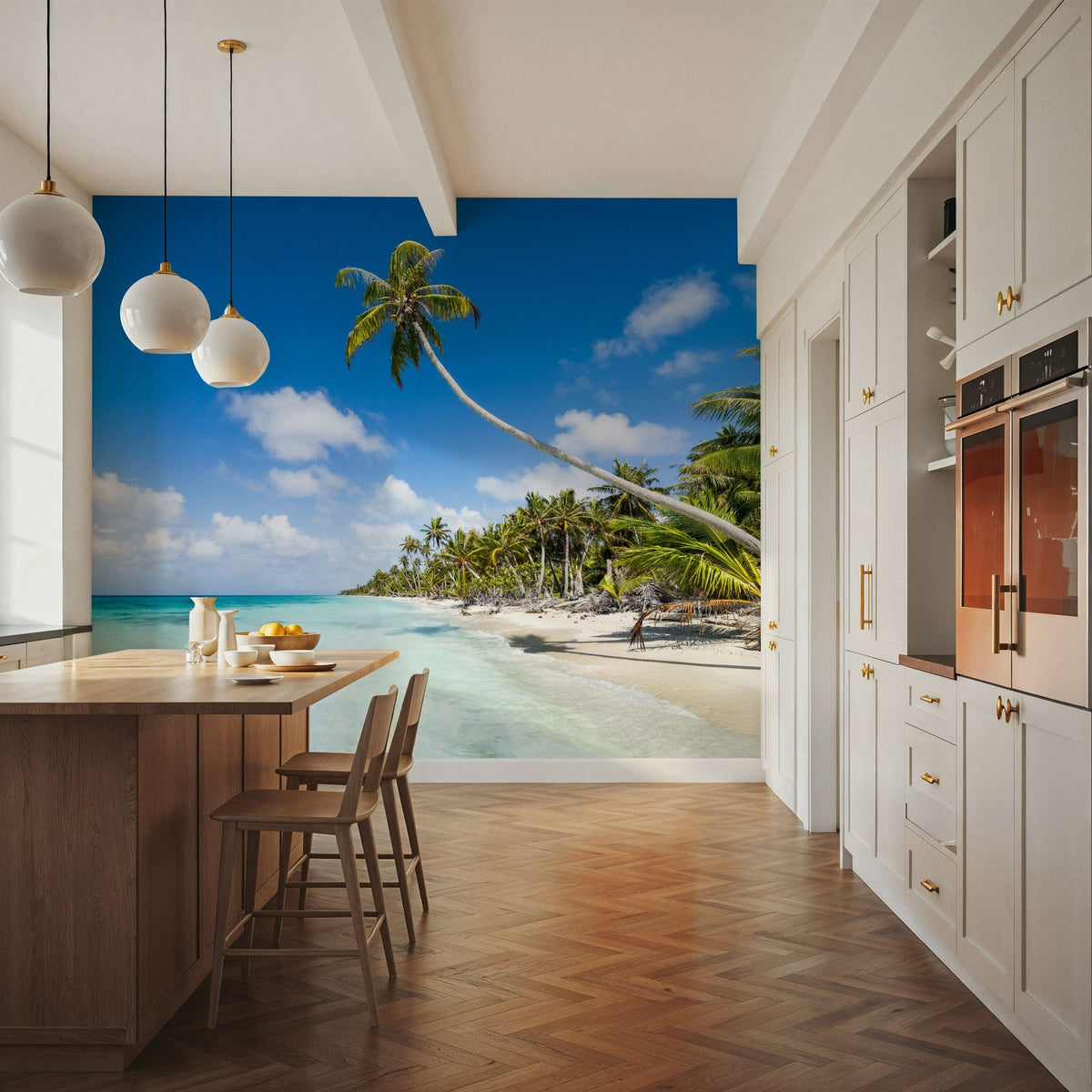 Tropical Beach on Fakarava Mural Wallpaper - room preview 06