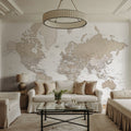 World Map Cities - Louie Mural Wallpaper - room preview 06