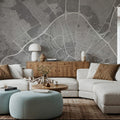 Palma De Mallorca Grey Mural Wallpaper - room preview 06
