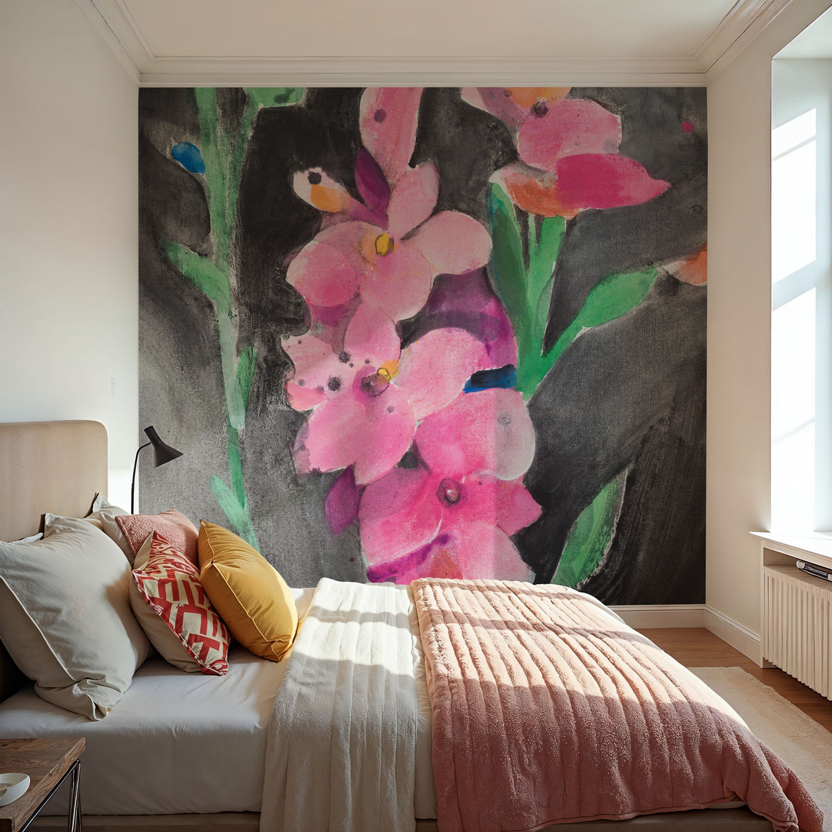 Midnight Blooms II Mural Wallpaper - room preview 06