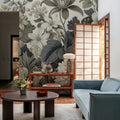 Dahlia Days, Beigy Lime Mural Wallpaper - room preview 06