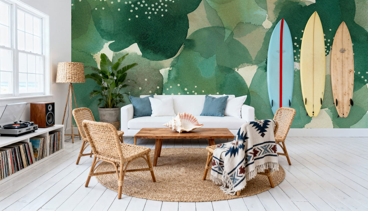 Leaf Canopy Mural Wallpaper - room preview 06