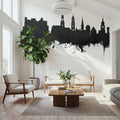 Heidelberg Germany Skyline Black & White Mural Wallpaper - room preview 06