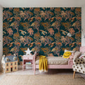 Vibrant Coral Reef, Blue Mural Wallpaper - room preview 06
