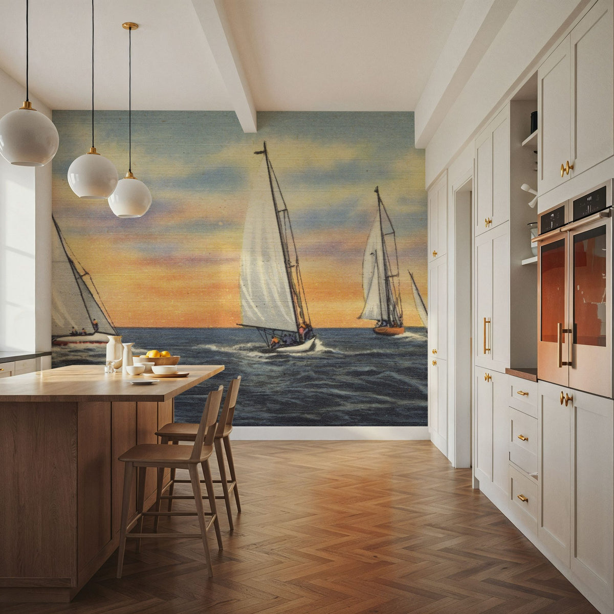 Greetings From the Sea Mural Wallpaper - room preview 06