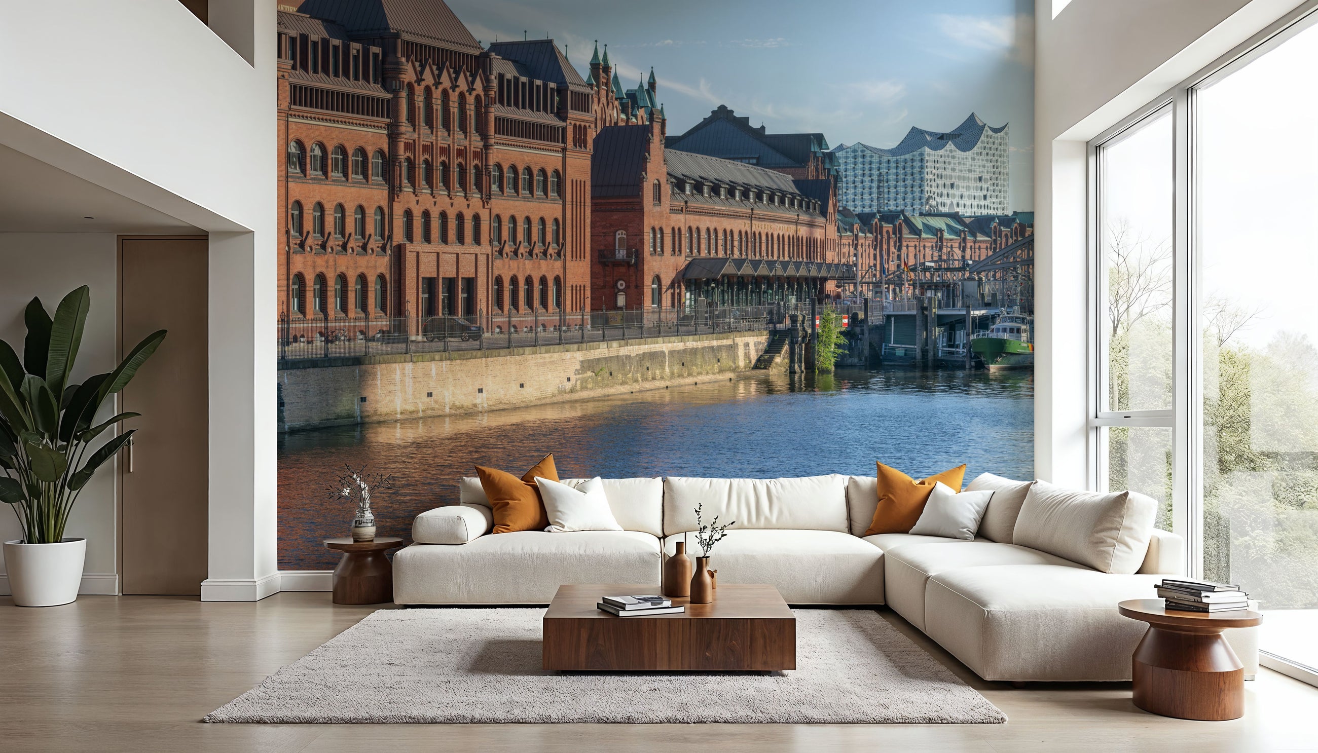 Canal Reflections Mural Wallpaper