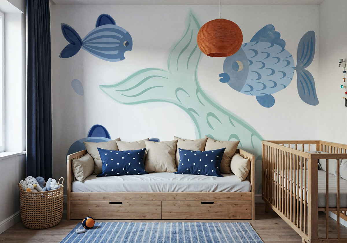 Ocean Magic Swim Mural Wallpaper - room preview 06