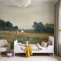 Blue Meadow Mural Wallpaper - room preview 06