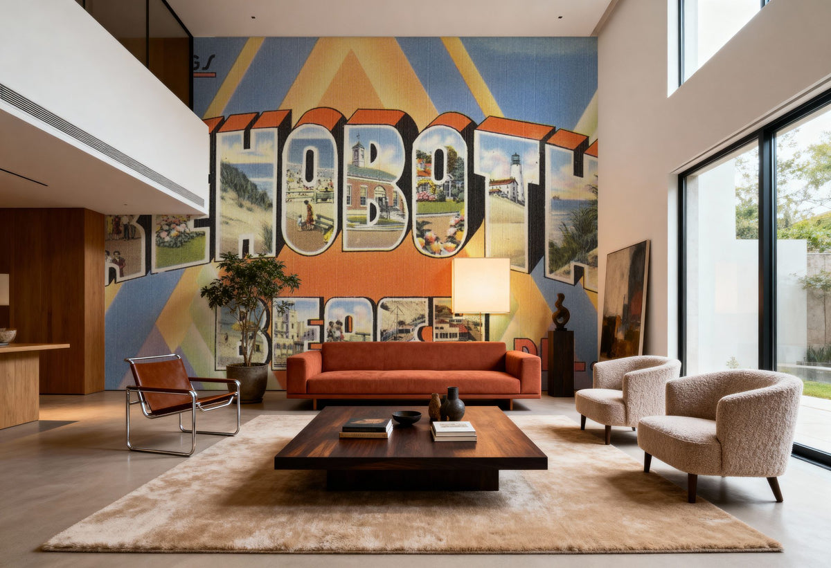 Greetings From Renoboth Beach Mural Wallpaper - room preview 06