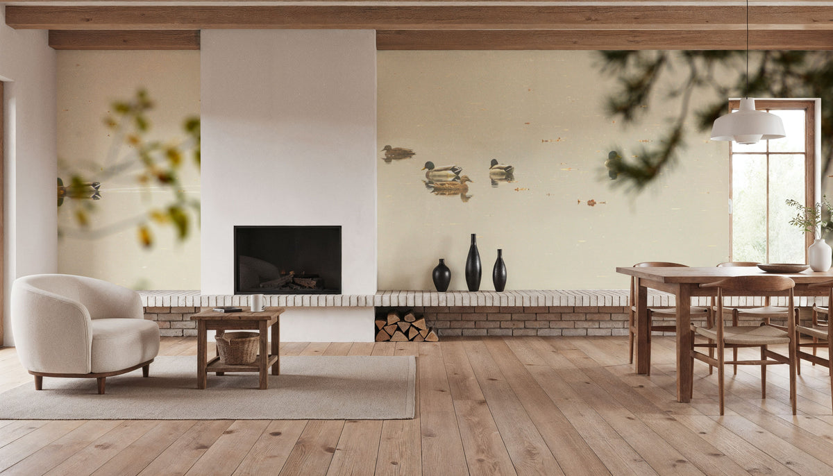 Ducks Resting Mural Wallpaper - room preview 06
