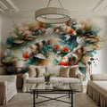 Koi Fishes in Watercolor Mural Wallpaper - room preview 06
