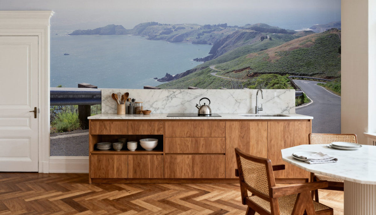 Coastal Highway Bend Mural Wallpaper - room preview 06