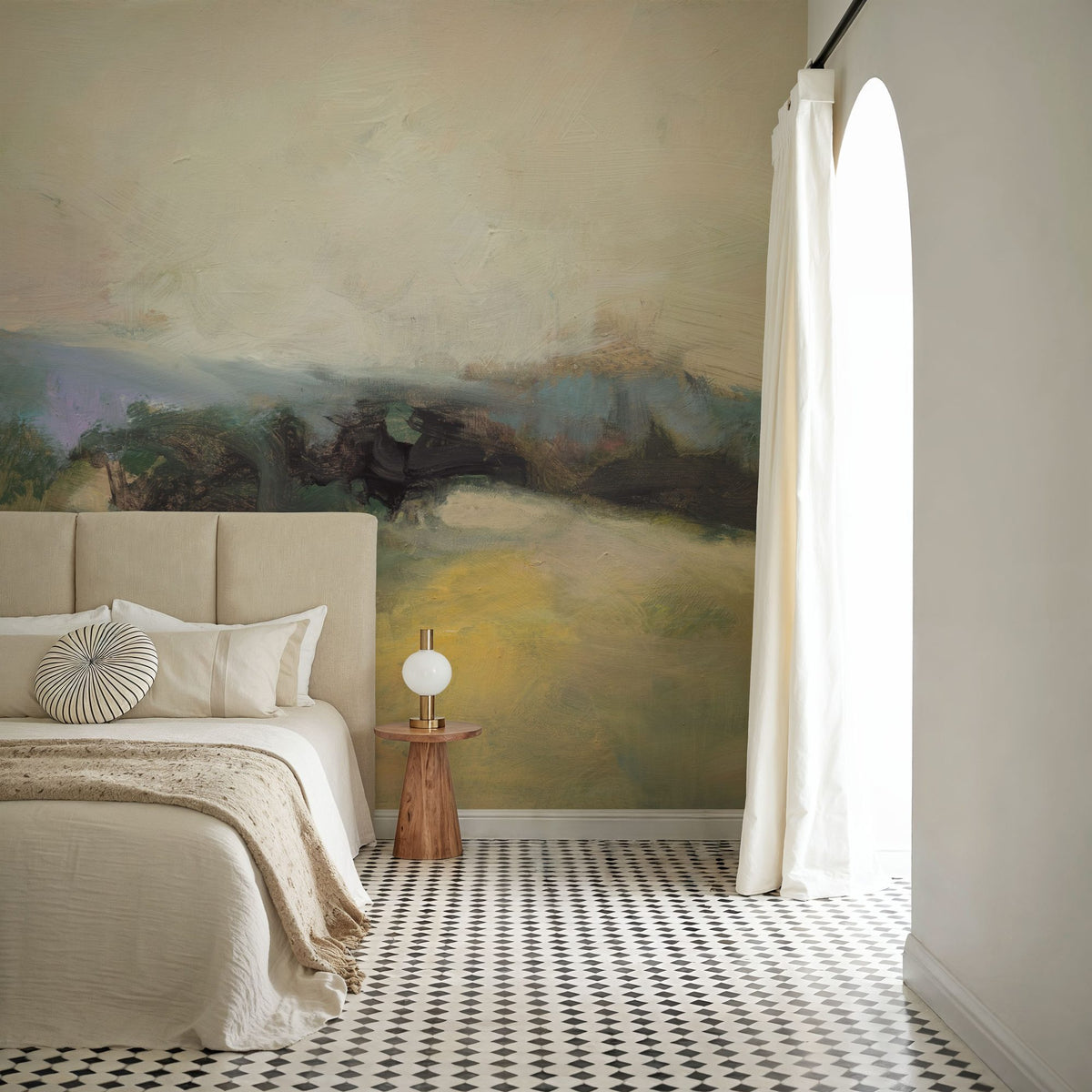 Valley View Mural Wallpaper - Warm Tone - room preview 06