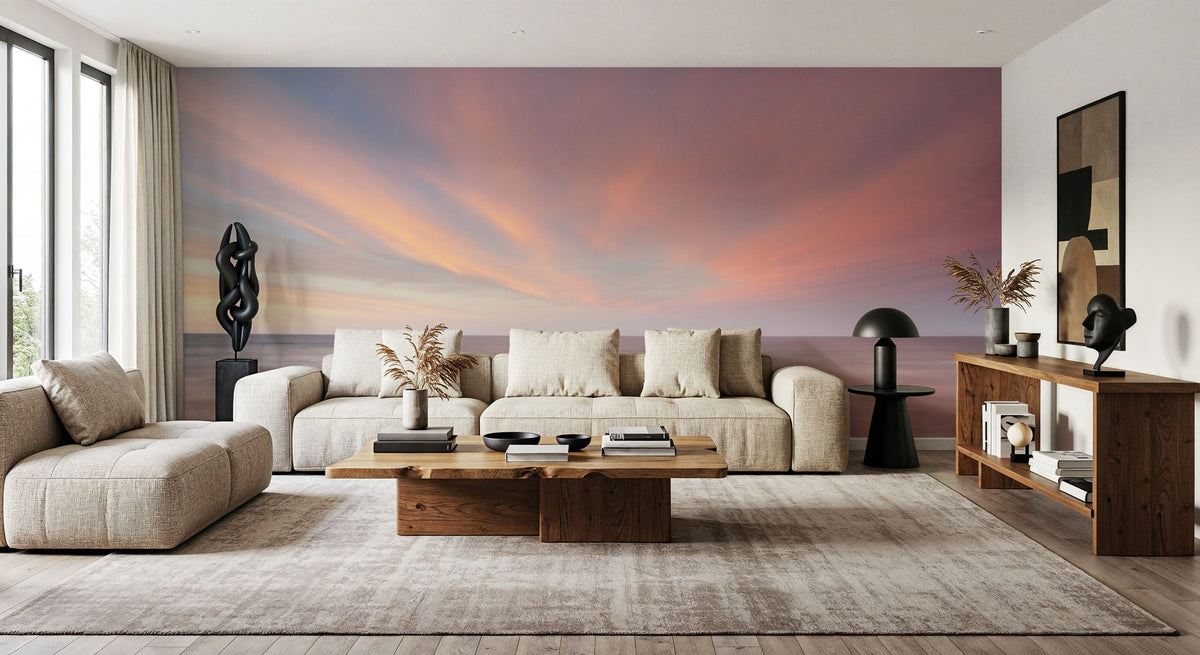 Pink Sky At Night Mural Wallpaper - room preview 06