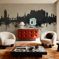 Stirling Scotland Skyline Concrete Mural Wallpaper - room preview 06