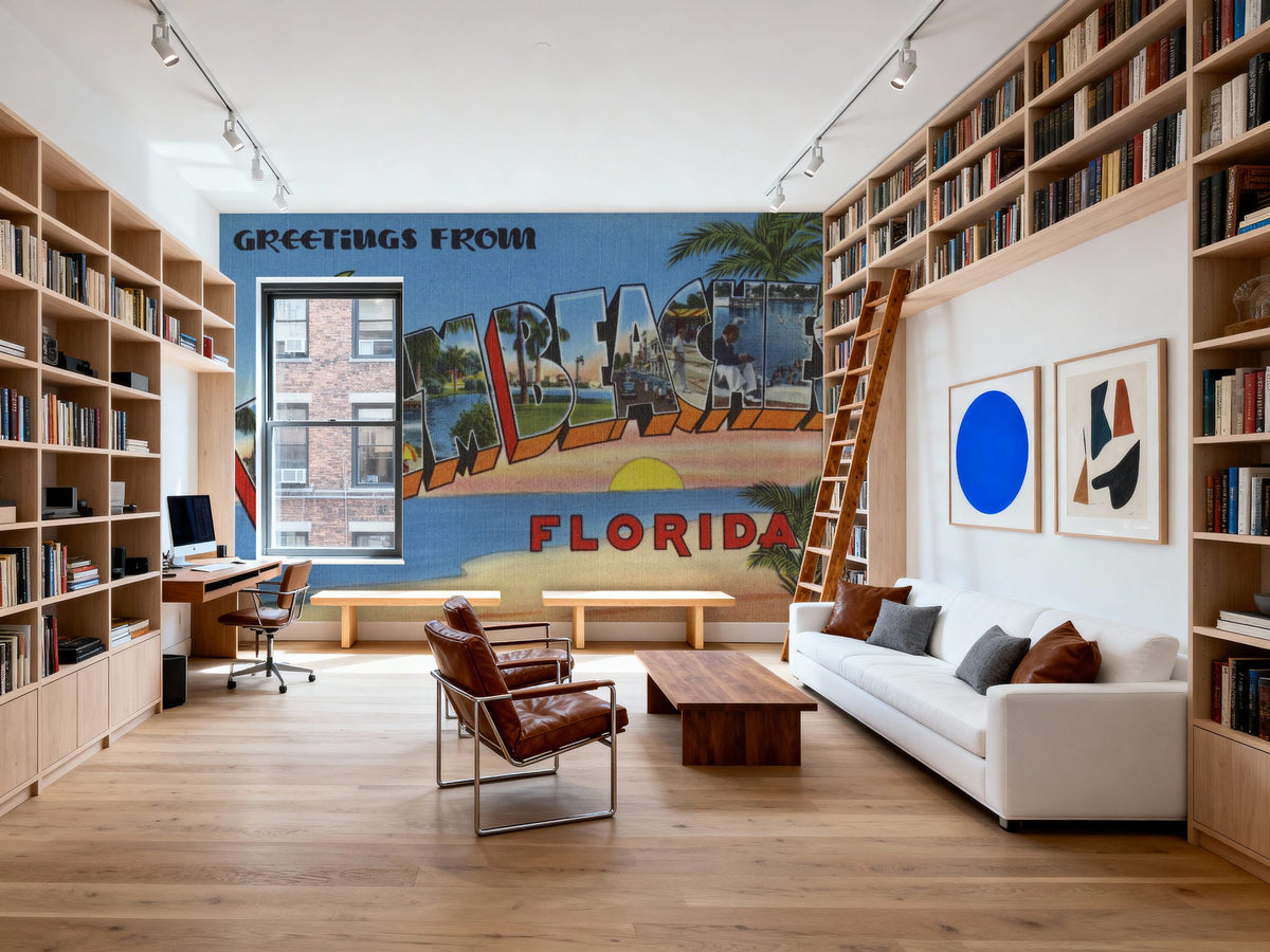 Greetings From Palm Beaches Mural Wallpaper - room preview 06