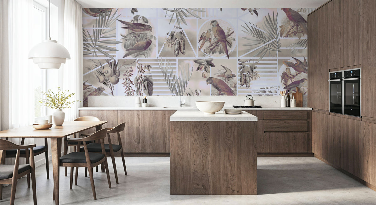 Parrots Study Mural Wallpaper - Edition 3 - room preview 06