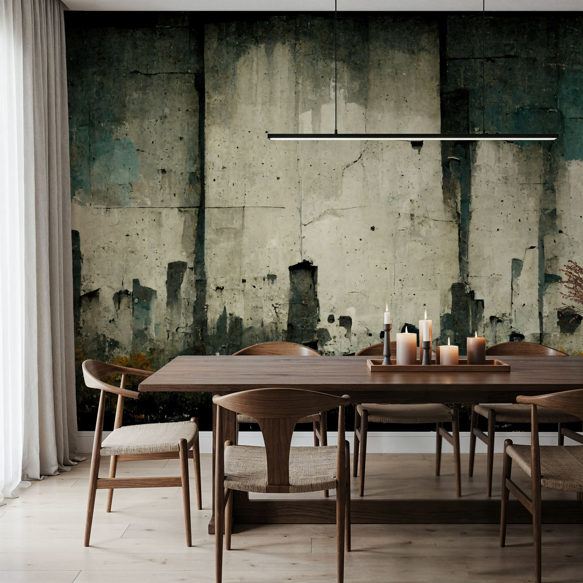 Deconstructed Cityscape Mural Wallpaper - room preview 06