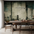 Deconstructed Cityscape Mural Wallpaper - room preview 06