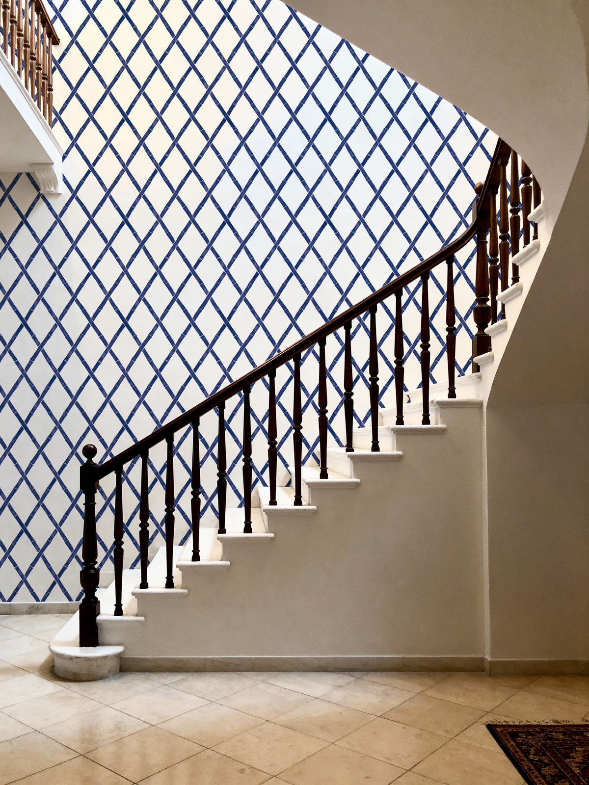 Sino Shapes White Mural Wallpaper - room preview 06