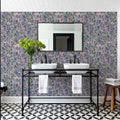 Floral Blossom Viola Mural Wallpaper - room preview 06