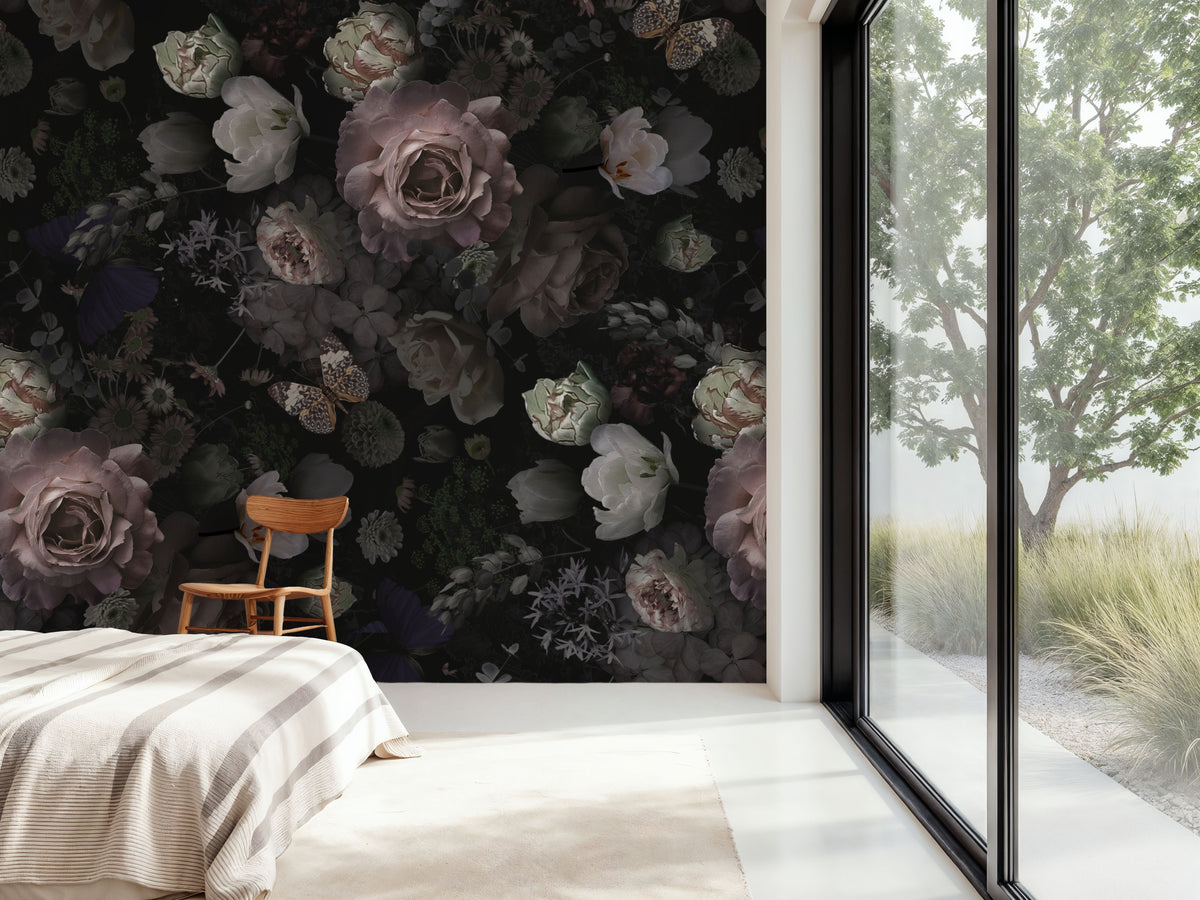 Blooming Rose Garden Mural Wallpaper - room preview 06
