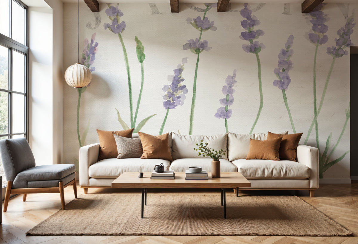 Lavender Fields III Mural Wallpaper - room preview 06