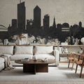 Lyon France Skyline Concrete Mural Wallpaper - room preview 06