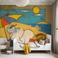 Seasonal Snowman VIII Mural Wallpaper - room preview 06