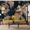 Botanical Floral Map Mural Wallpaper - room preview 06