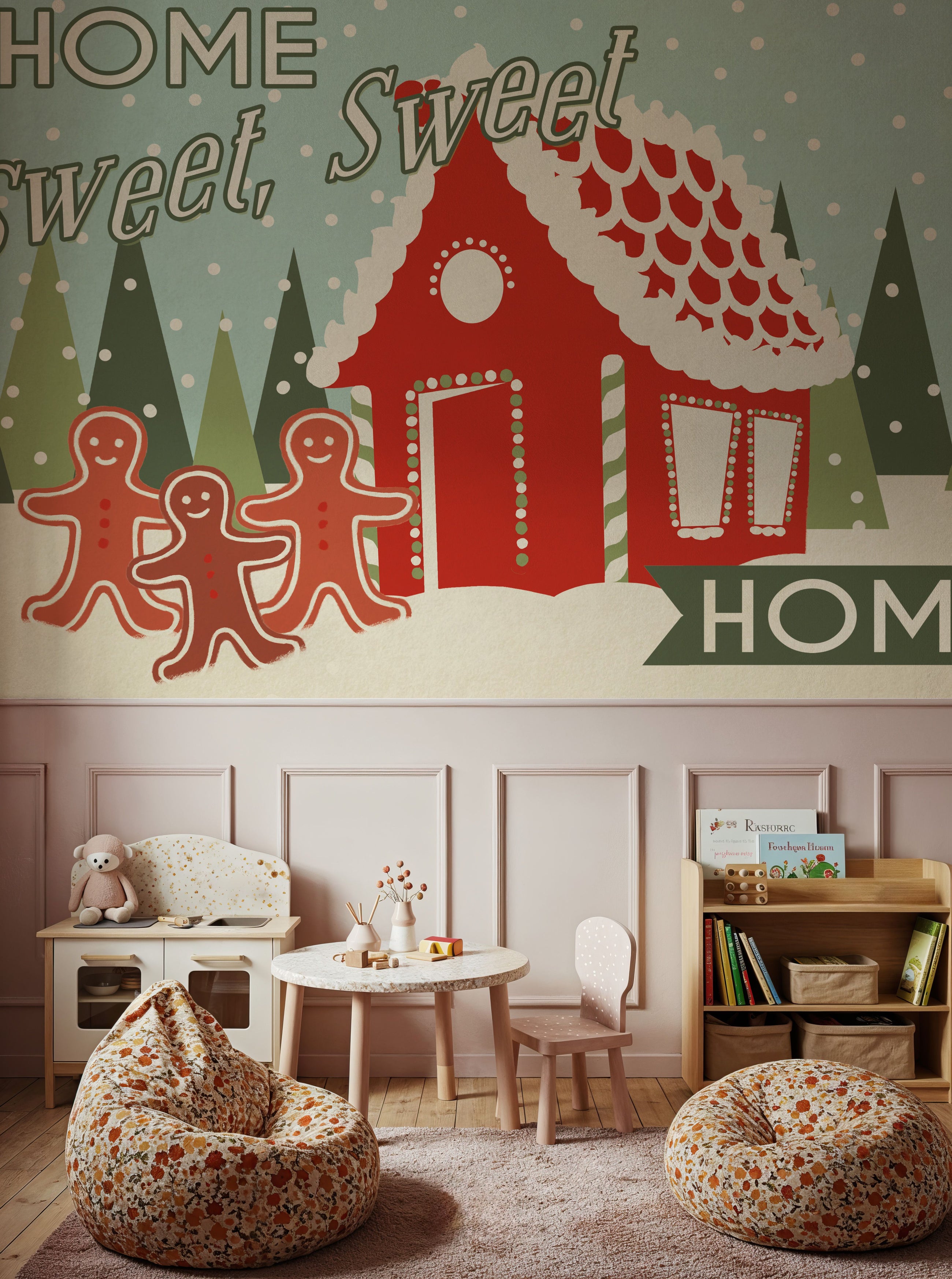 50s Christmas III Mural Wallpaper