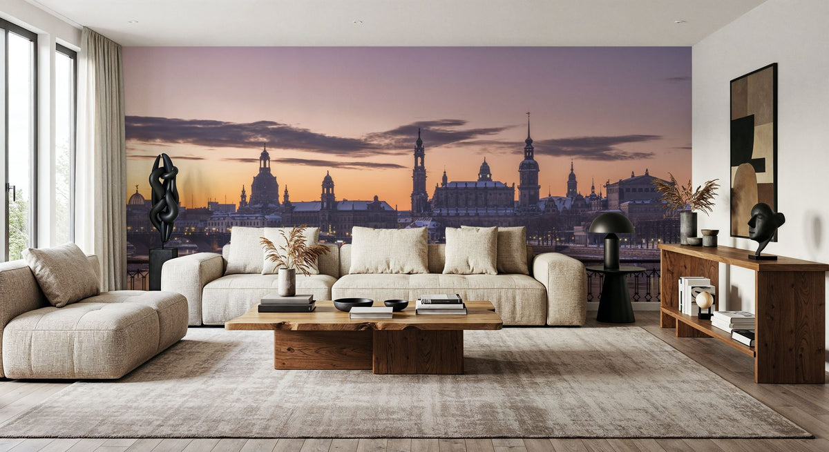 Riverside Twilight Mural Wallpaper - Neutral Tone - room preview 06