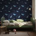 Mama and Baby Whales Mural Wallpaper - room preview 06