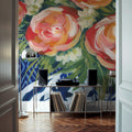 Mediterranean Blooms I Mural Wallpaper - room preview 06