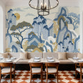 Whispers of the Mountain, White Mural Wallpaper - room preview 06