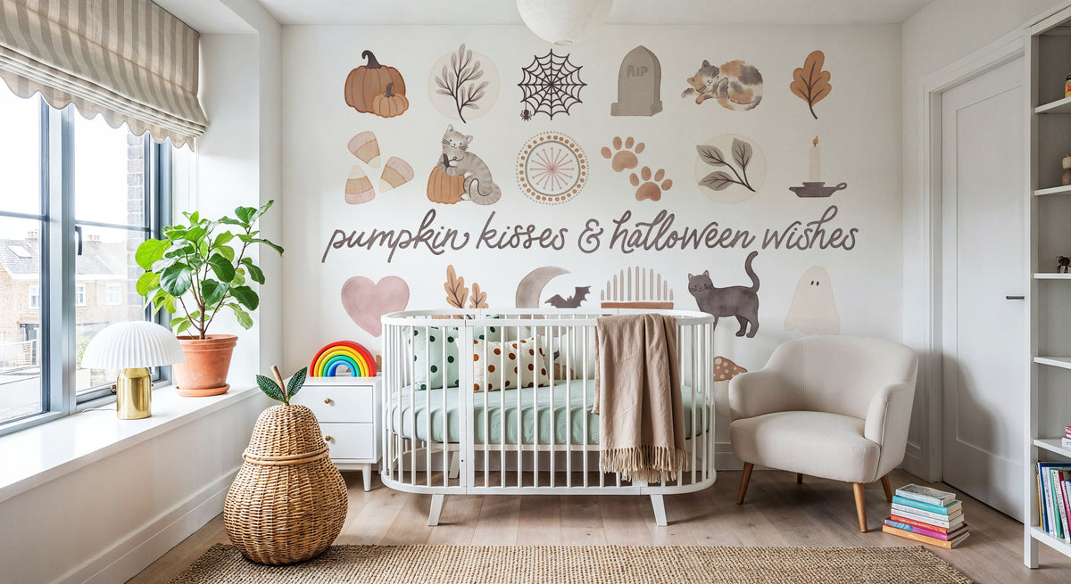 Pumpkins and Paws IV Mural Wallpaper - room preview 06