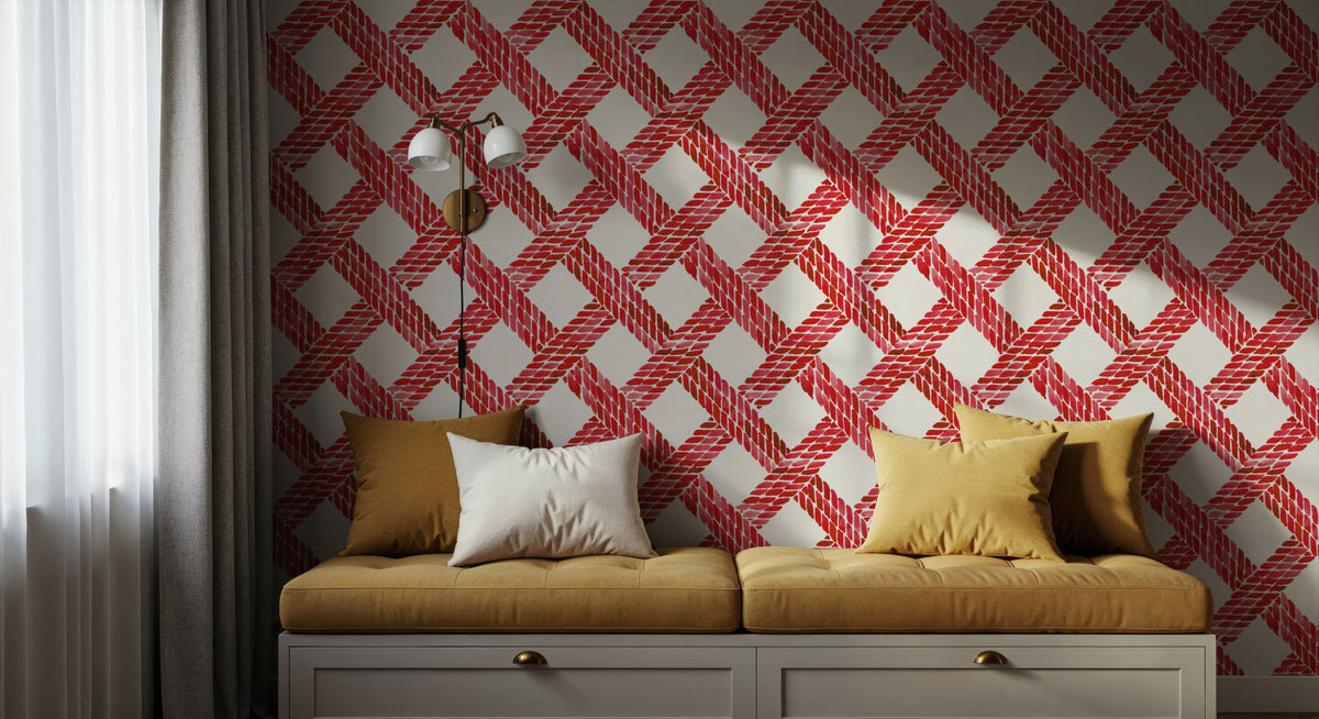 Seafood Shanty Red I Mural Wallpaper - room preview 06